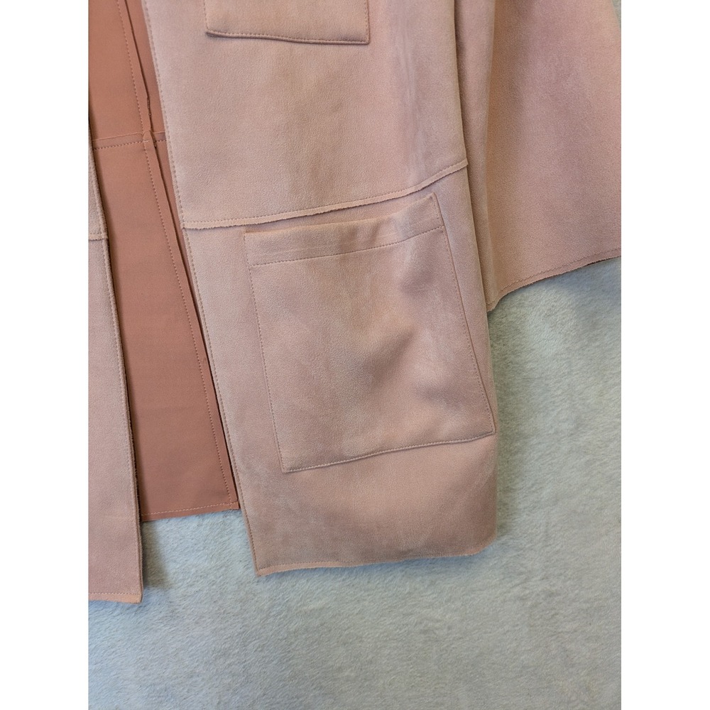 Ruby Road Jacket Women's 8P Pink Faux Suede Open Front 3/4 Sleeve - Picture 6 of 9